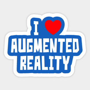 I Love Augmented Reality (Blue) Sticker